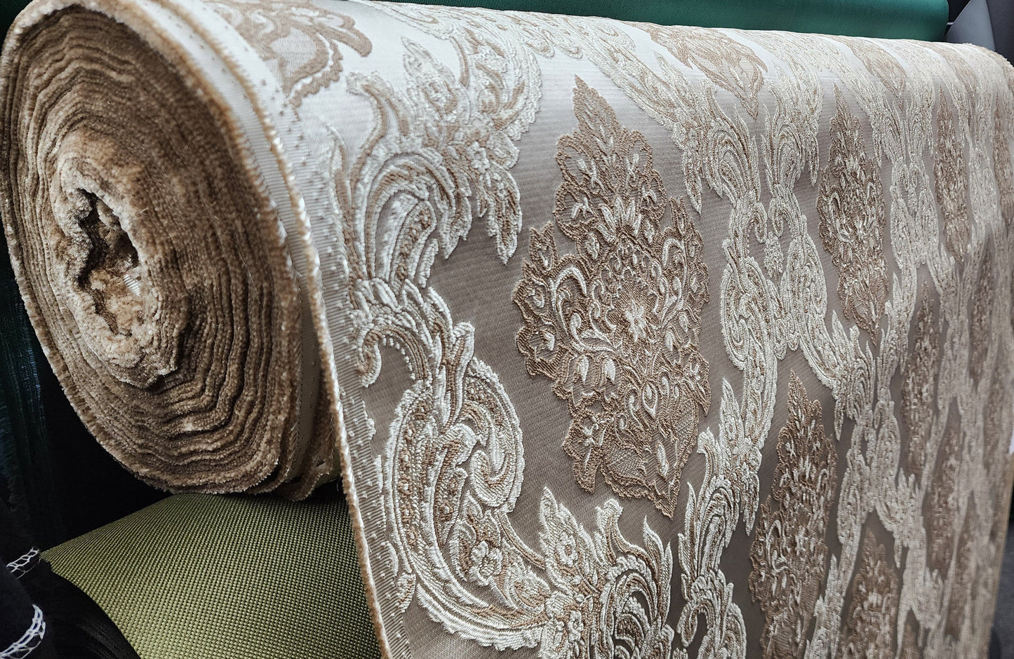Damask Classic Jacquard Brocade, Fabric 58" Wide, Sold by Yard