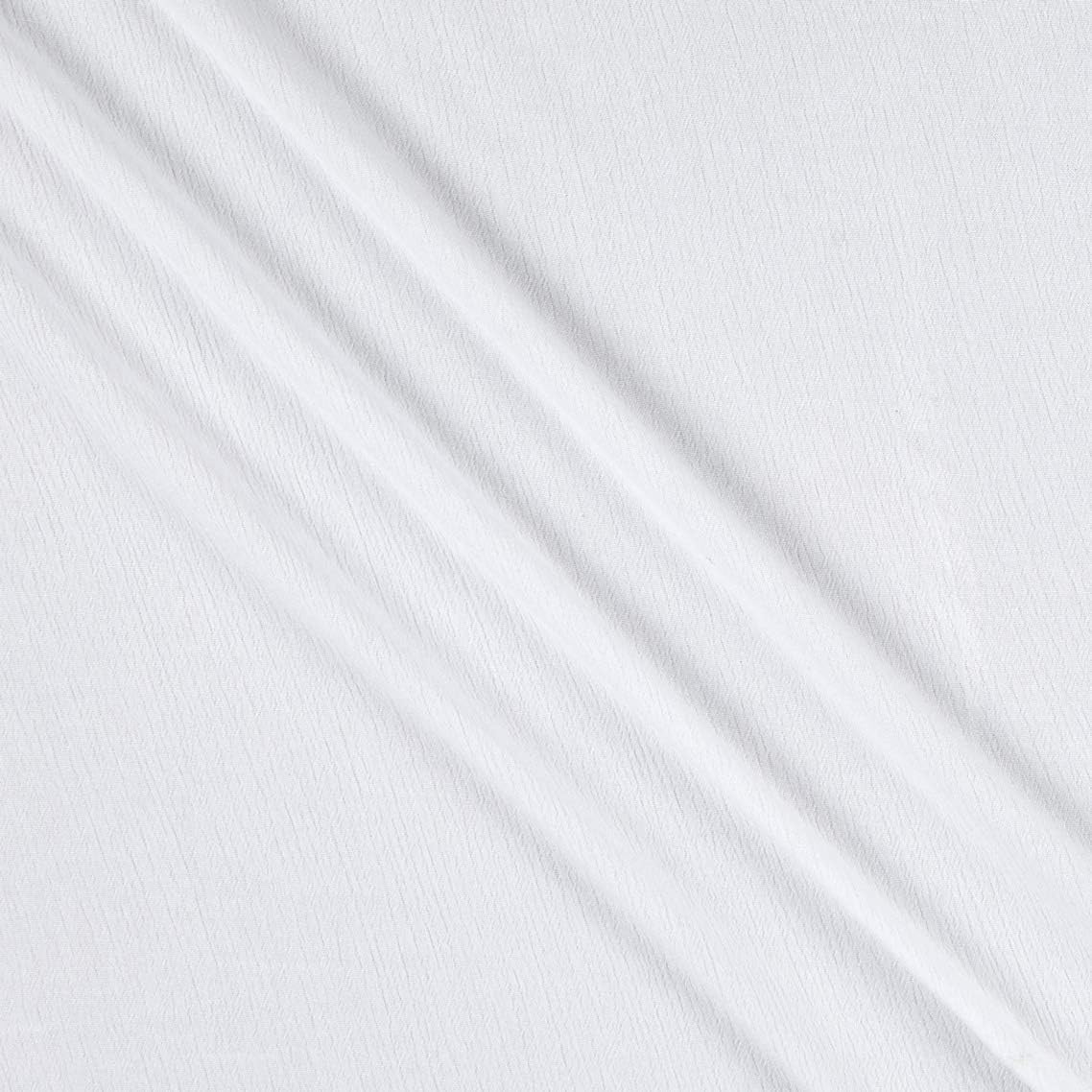 Crinkle Viscose Yoryu Optic White, Fabric by the Yard