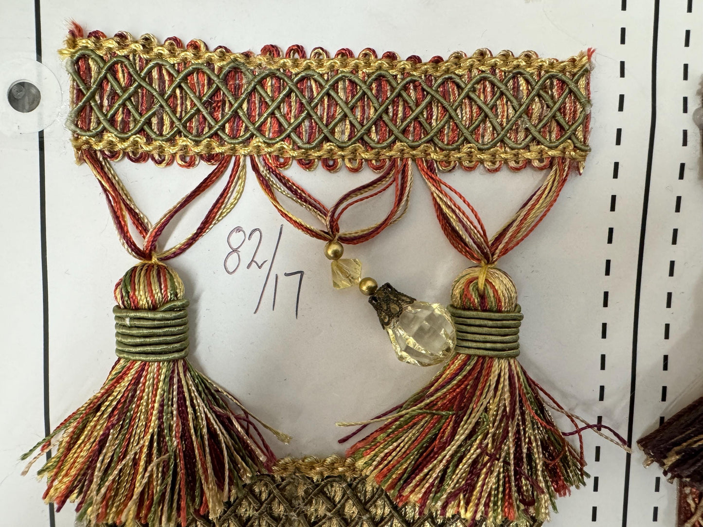 Tear Drop Beaded Trim Fringe Gimp, 3.5", Top Sold By The yard,  Tassel Trim Fringe Fabric  for Decoration