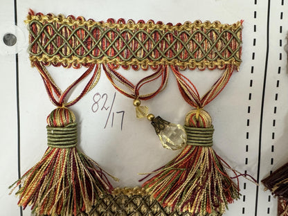 Tear Drop Beaded Trim Fringe Gimp, 3.5", Top Sold By The yard,  Tassel Trim Fringe Fabric  for Decoration