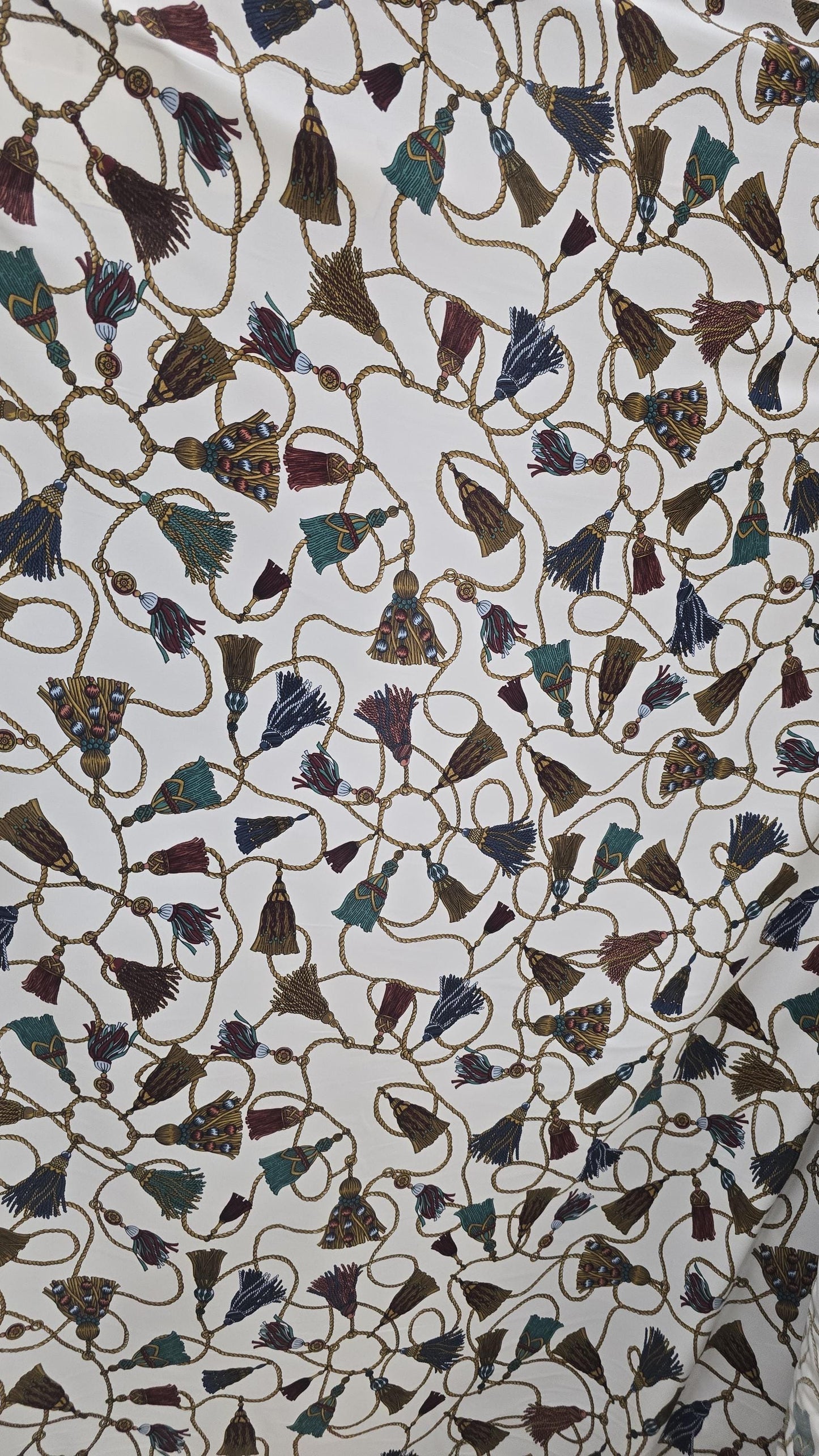 Wool Peach Fabric Baroque Inspired 58" Ornaments  sold By The Yard, 58" wide, sold by yard in continuous yards