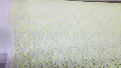 Flower Lace Embroidery, two tone Fabric Polyester 58-60", Sold by Yards