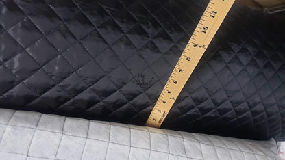 Polyester Quilted Padded Lining Fabric Black