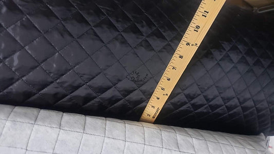 Polyester Quilted Padded Lining Fabric Black