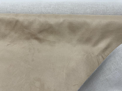 AD Fabric, Suede Microsuede Upholstery, OYSTER  Color, Microsuede Fabric w/Backing - by The Yard - 58" Sold by The Yard