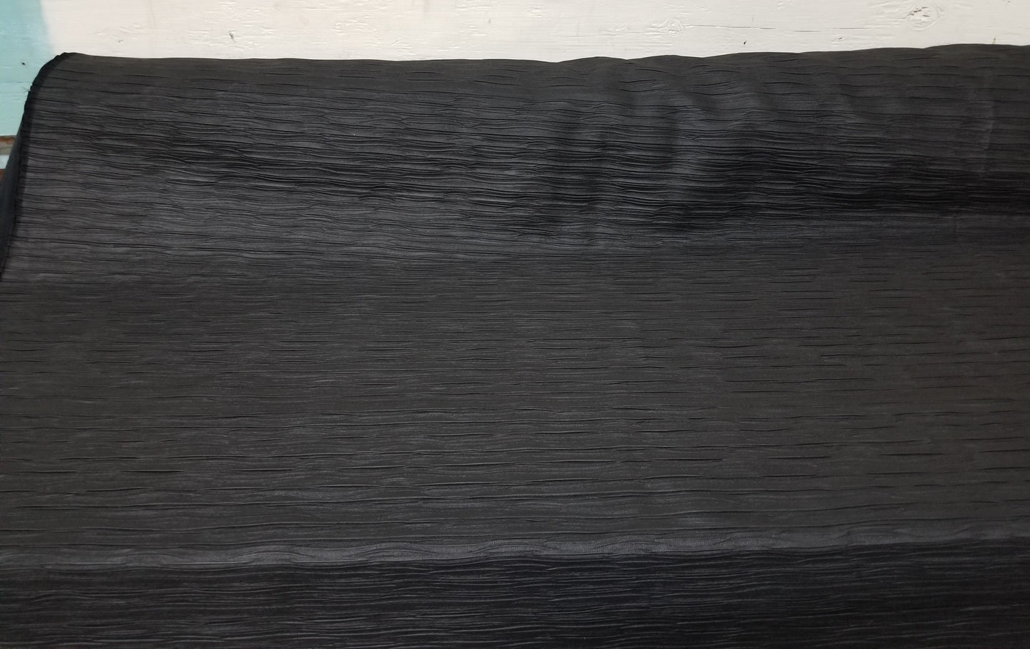 Vinyl Khave Fabric,  Black Crinkled Faux Leather/ Vinyl, 54" wide, sold by yard