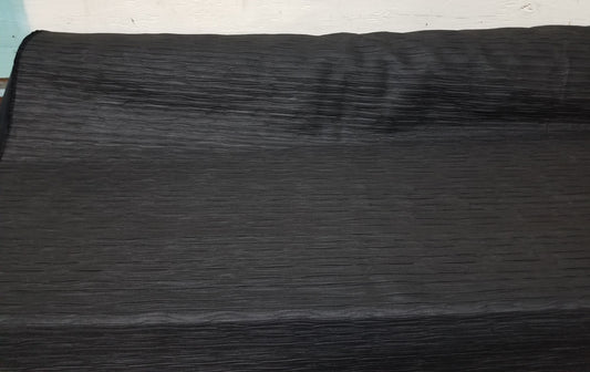 Vinyl Khave Fabric,  Black Crinkled Faux Leather/ Vinyl, 54" wide, sold by yard