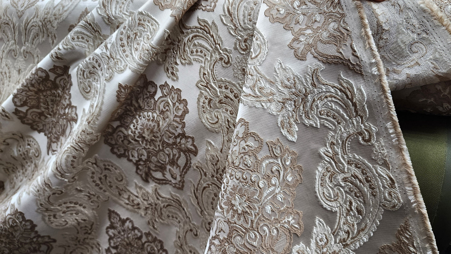 Damask Classic Jacquard Brocade, Fabric 58" Wide, Sold by Yard