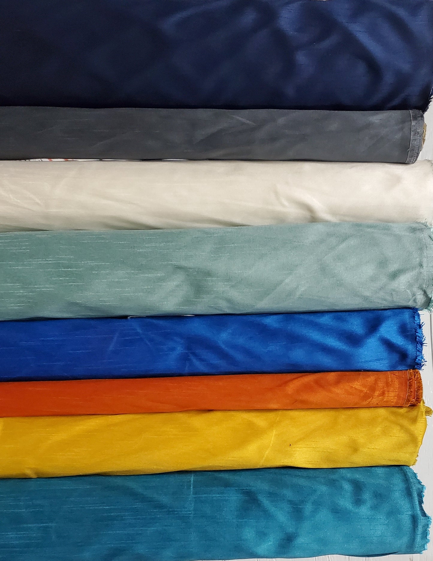 58" Faux Dupioni Silk Lagoon, Shantung Dupioni Faux Silk fabric per yard