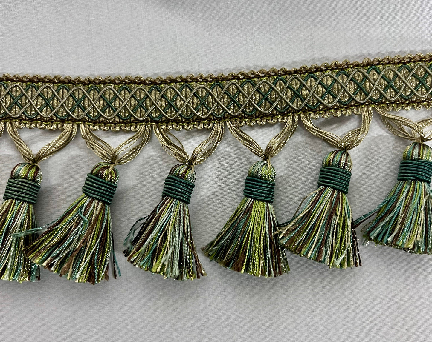 Beaded Tassel Fringe Trim 3.5" Style# Bf 1478 , 4 Colors Available