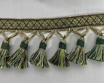 Beaded Tassel Fringe Trim 3.5" Style# Bf 1478 , 4 Colors Available