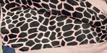 Velboa Smooth Wave Prints Baby Jiraffa chocolate  Fabric by The Yard 58 inches wide