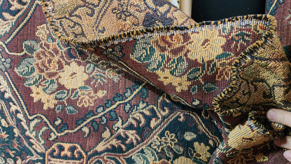 Vintage Heavy Medallion Chenille Tapestry Upholstery Fabric high quality tapestry sold by yard 54 inches wide