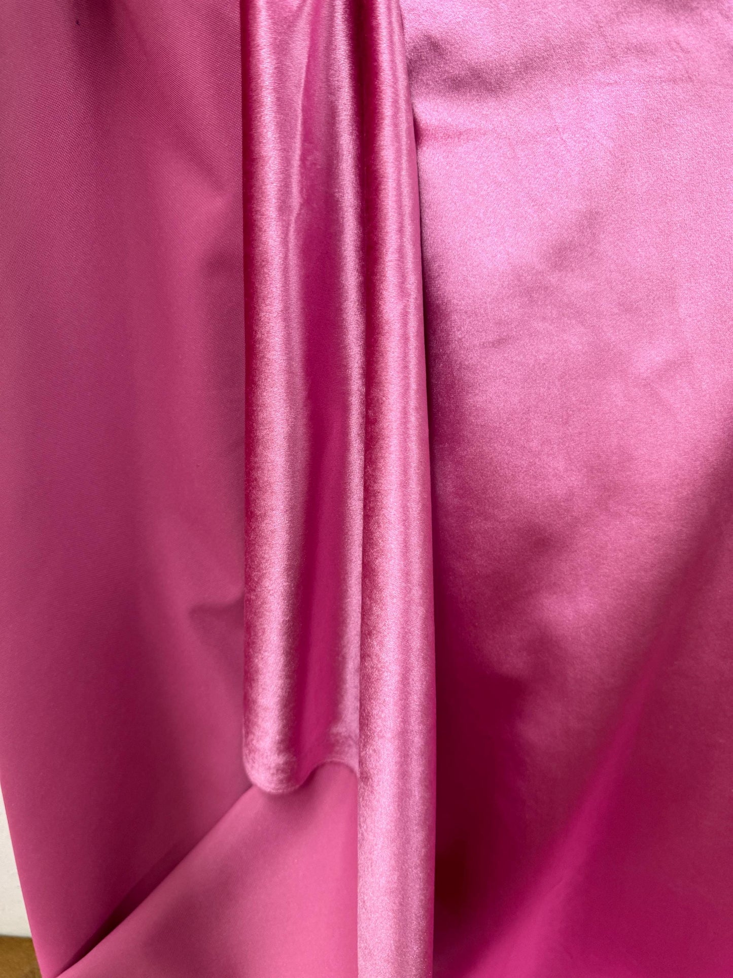 Micro Velvet , Fuschia color, Fabric,Drapery, Upholstery Luxury Fabric, 60" Wide, Sold by The Yard