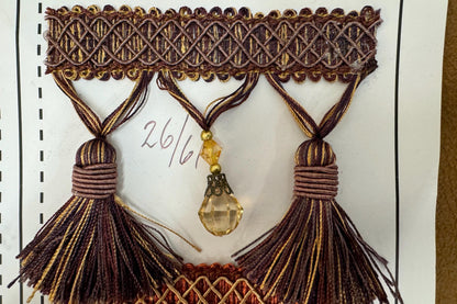 Tear Drop Beaded Trim Fringe Gimp, 3.5", Top Sold By The yard,  Tassel Trim Fringe Fabric  for Decoration