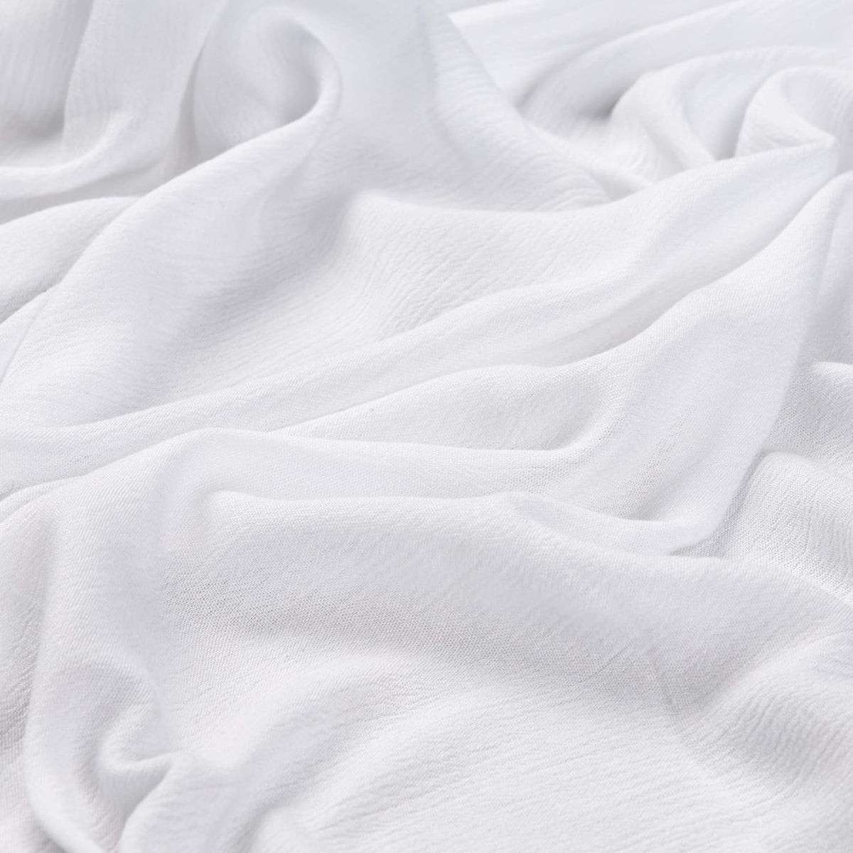 Crinkle Viscose Yoryu Optic White, Fabric by the Yard