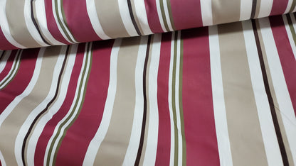 Waterproof Outdoor Canvas Patio Fabric, Multi Striped , Color: White, grey, burgundy,olive,taupe, 58 " wide, sold by yard