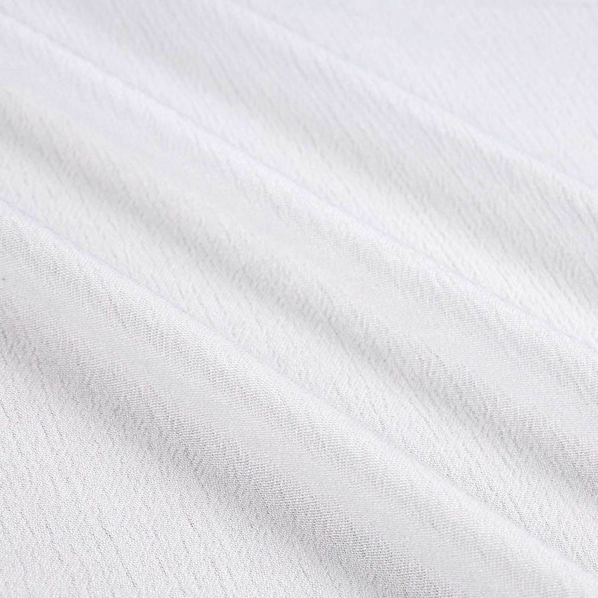 Crinkle Viscose Yoryu Optic White, Fabric by the Yard