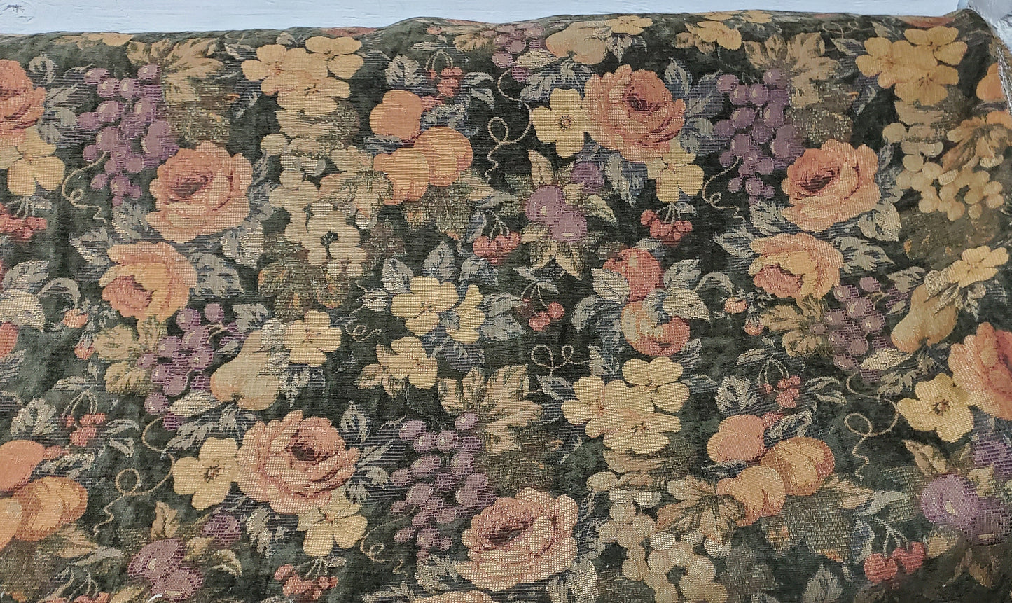 ad Quadrille Chenille Fabrics vintage 54" wide- Moss Green, sold by yard