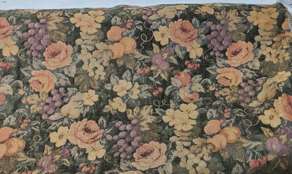 ad Quadrille Chenille Fabrics vintage 54" wide- Moss Green, sold by yard