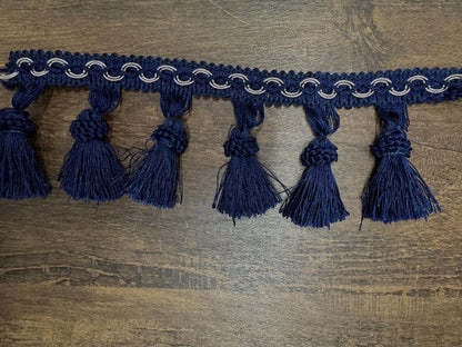 Blue 3.75" Tassel Fringe Trim By The Yard  Trimming Handwork DIY Craft Sewing Accessory Lace for Decoration