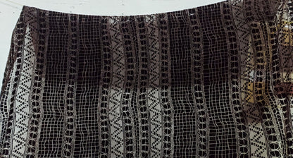 Geometric Laser Cut Abstract Burnout Luxury Brocade Velvet, brown color,  fabric 50" wide sold by yard