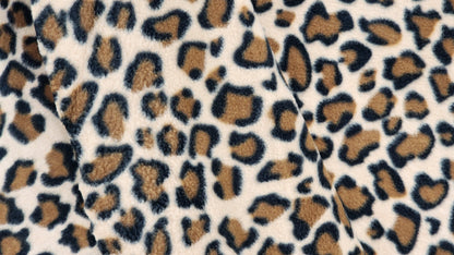 Ad Fabric, Polar Fleece Fabric Prints  Leopard Fleece Fabric. BEIGE / 60" Wide/Sold by The Yard