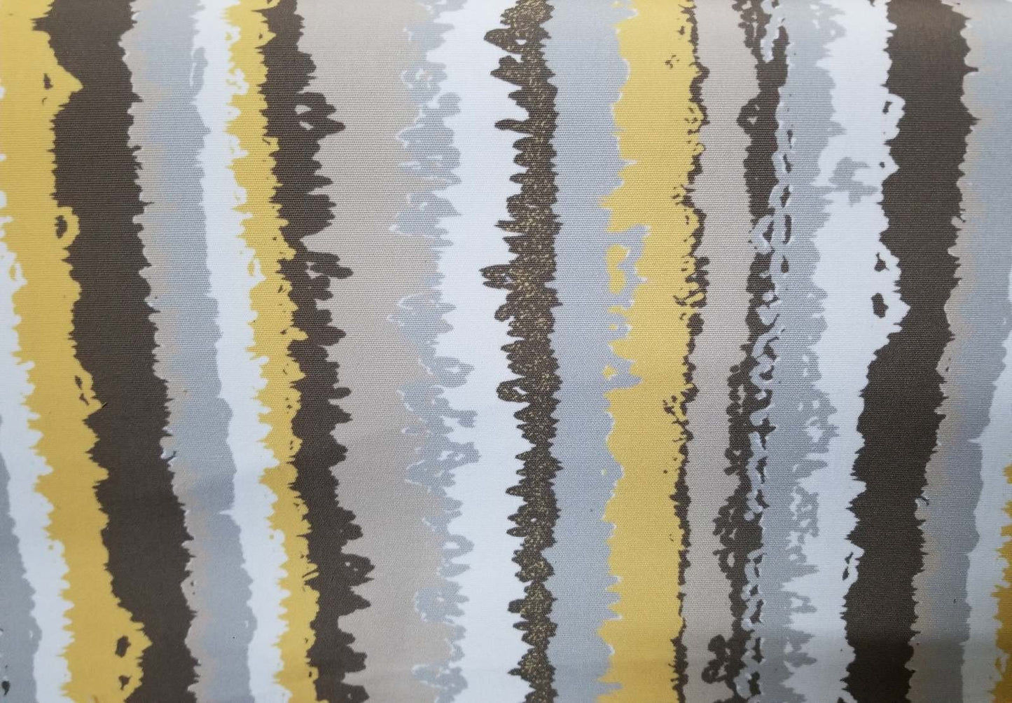 Waterproof Outdoor Canvas Patio Fabric, Multi Striped Brown,Gray/Yellow fabric, water repellent sold by yard, 58" wide