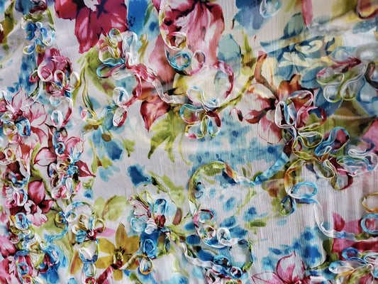 Ruffle Chiffon Fabric