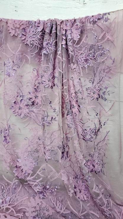 3d flower bridal lace  embroidery lace fabric  lace fabrics, 54" wide