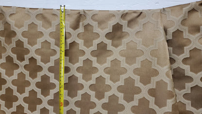 Burnout Damask Drapery Upholstery Fabric, Antique gold color, 54" wide, sold by yard