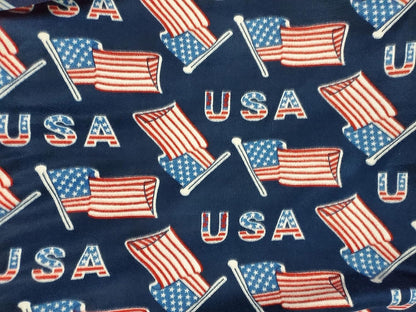 Ad Fabric, Polar Fleece Fabric Prints USA Flags Allover Fleece Fabric / 60" Wide/Sold by The Yard