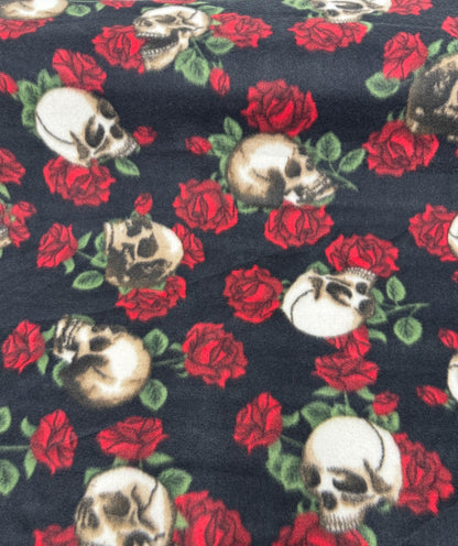 Ad Fabric, Polar Fleece Fabric Prints Skulls  Fleece Fabric / 60" Wide/Sold by The Yard