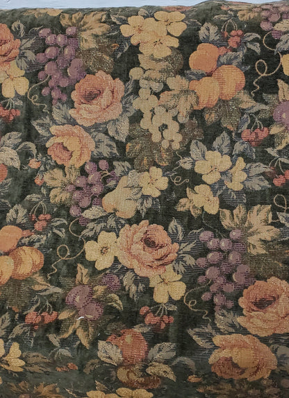 ad Quadrille Chenille Fabrics vintage 54" wide- Moss Green, sold by yard