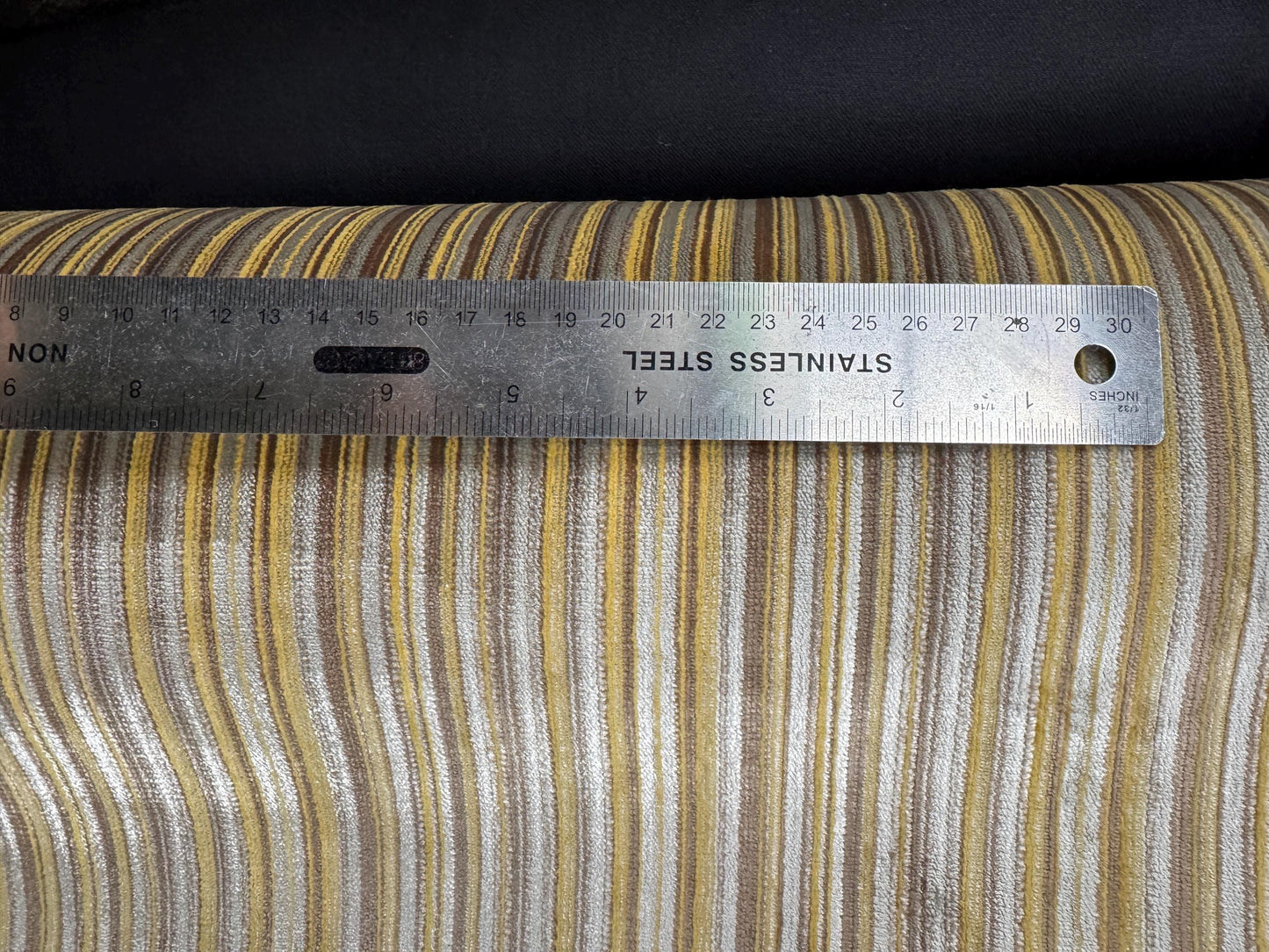 Velvet, Kravet stripe Velvet/chenille upholstery fabric 54" wide , multicolor