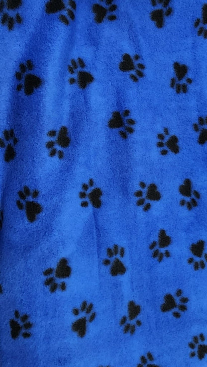 Ad Fabric, Polar Fleece Fabric Prints  Red Fleece Paws Black Fleece Fabric / 60" Wide/Sold by The Yard