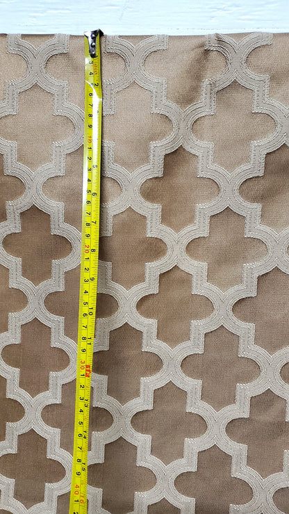 Burnout Damask Drapery Upholstery Fabric, Antique gold color, 54" wide, sold by yard