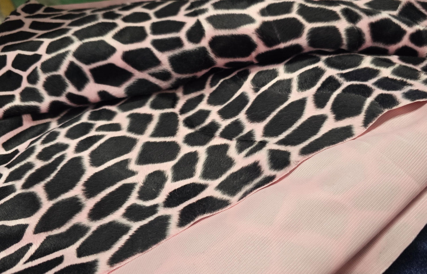 Velboa Smooth Wave Prints Baby Jiraffa chocolate  Fabric by The Yard 58 inches wide