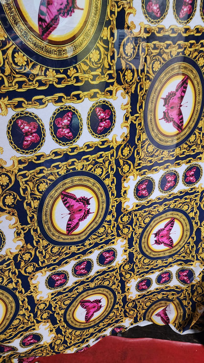 ad Power Mesh New Exotic butterfly design print on 4-way stretch mesh 58” Sold by the yard