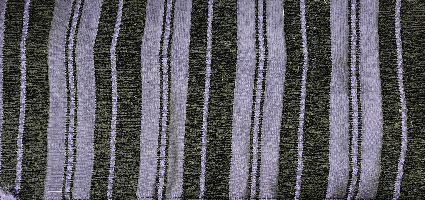 Chenille BAROQUE UPHOLSTERY Fabric Jacquard striped  58" wide , sold by yard in continuous yards