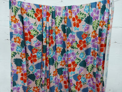 ad Rayon/linen fabric new floral print 58/60 sold by yard