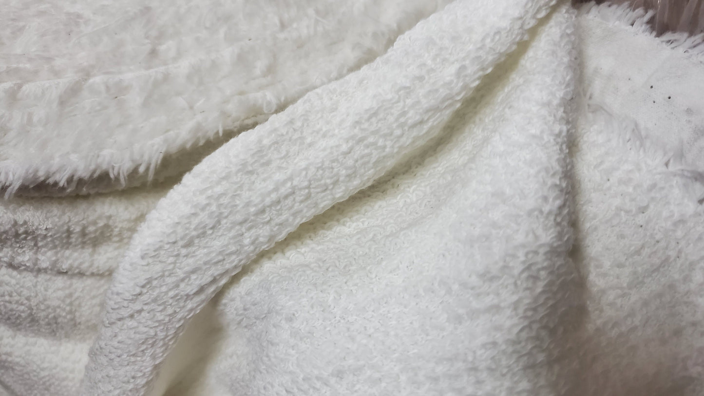 Cotton French Terry , Yard, Ivory , 56" Wide /12 OZ Sold by The Yard