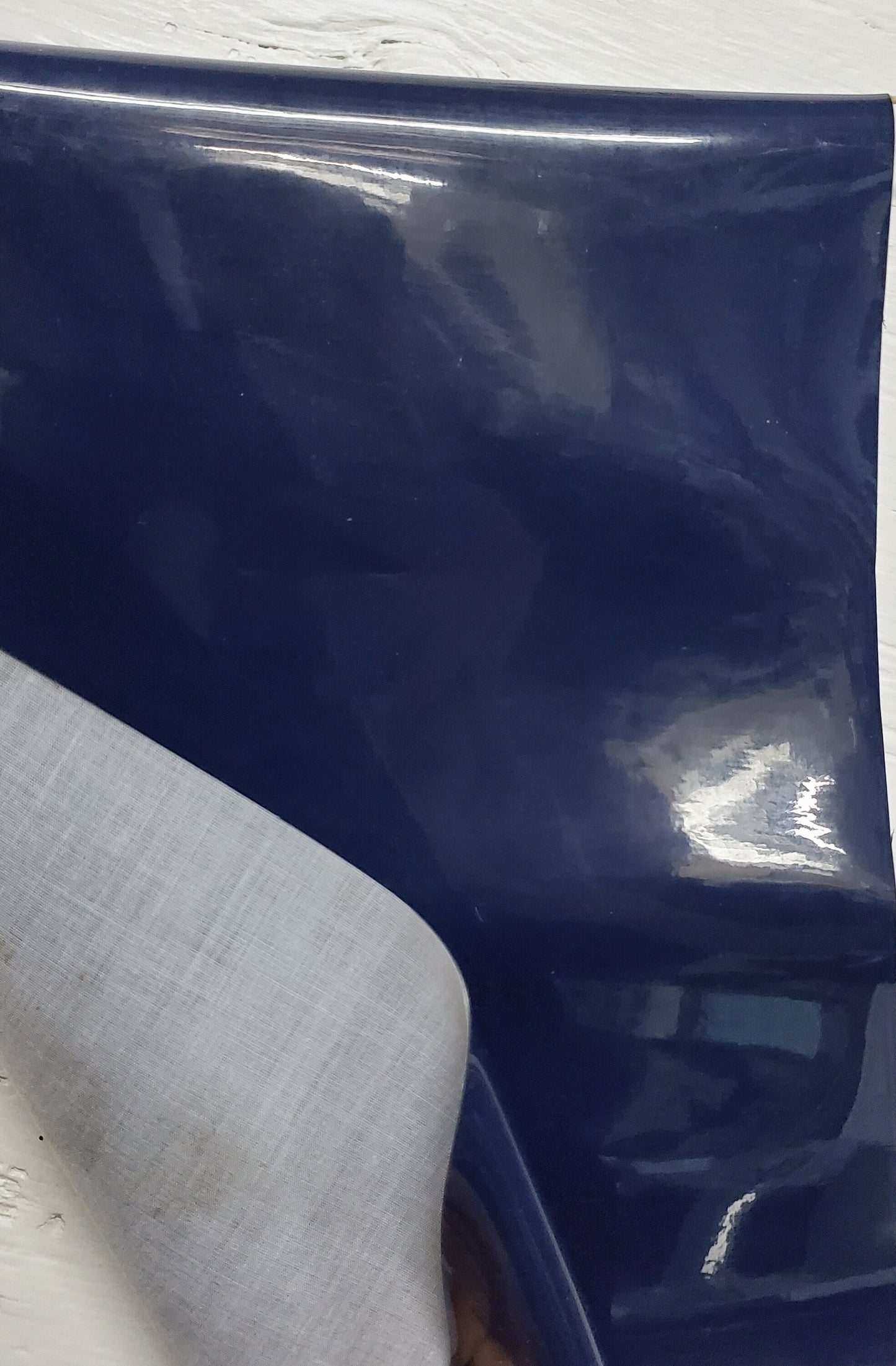 Patent Leather Vinyl Fabric - by The Yard