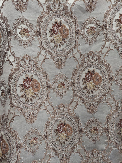 Vintage Medallion Chenille Tapestry Upholstery Fabric high quality tapestry sold by yard 58 inches wide