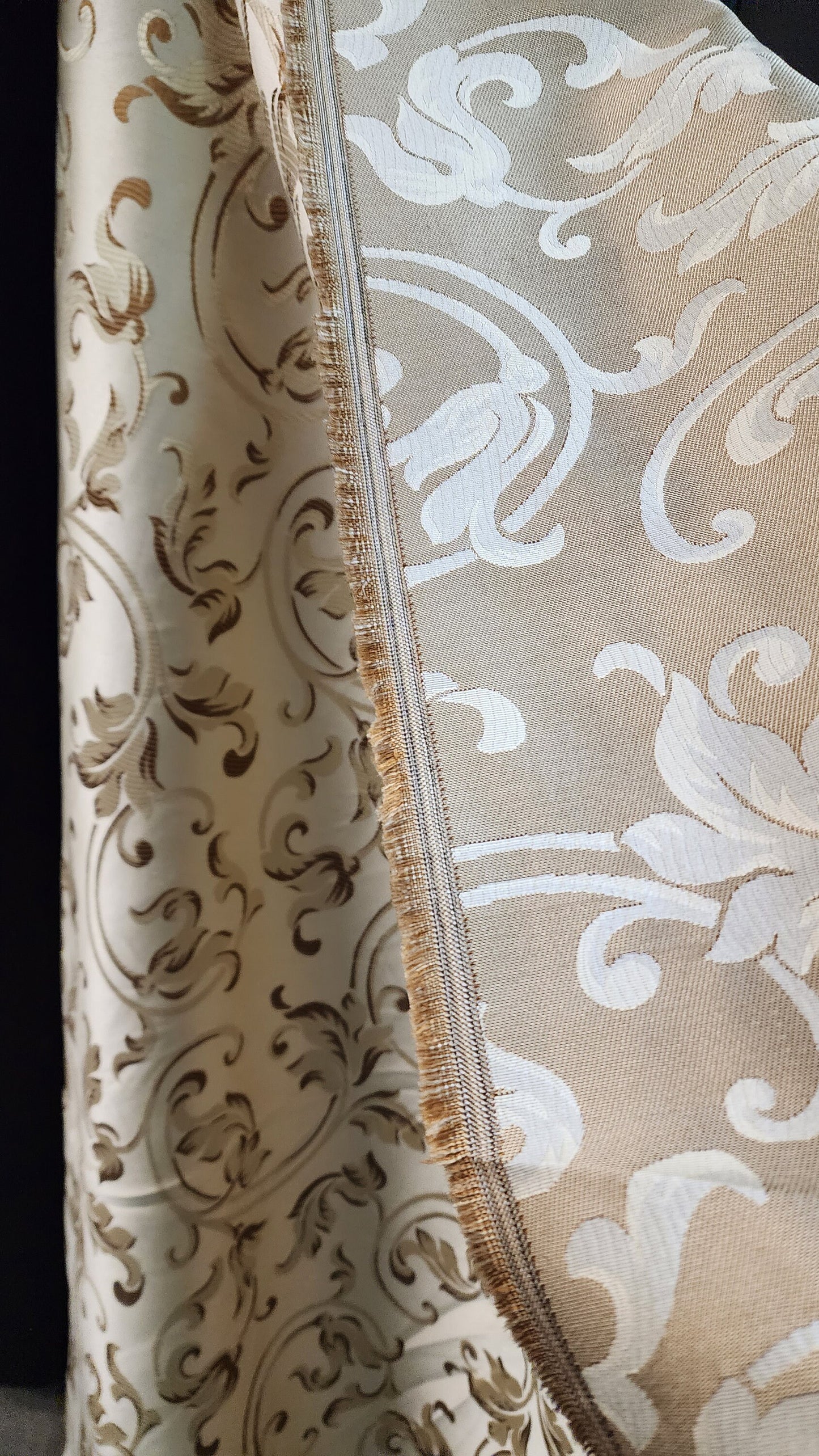 Damask Jacquard Brocade, victorya Classic Fabric 58" Wide, Color Dawn, Sold by Yard