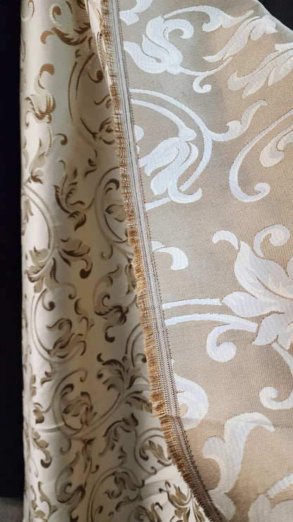Damask Jacquard Brocade, victorya Classic Fabric 58" Wide, Color Dawn, Sold by Yard