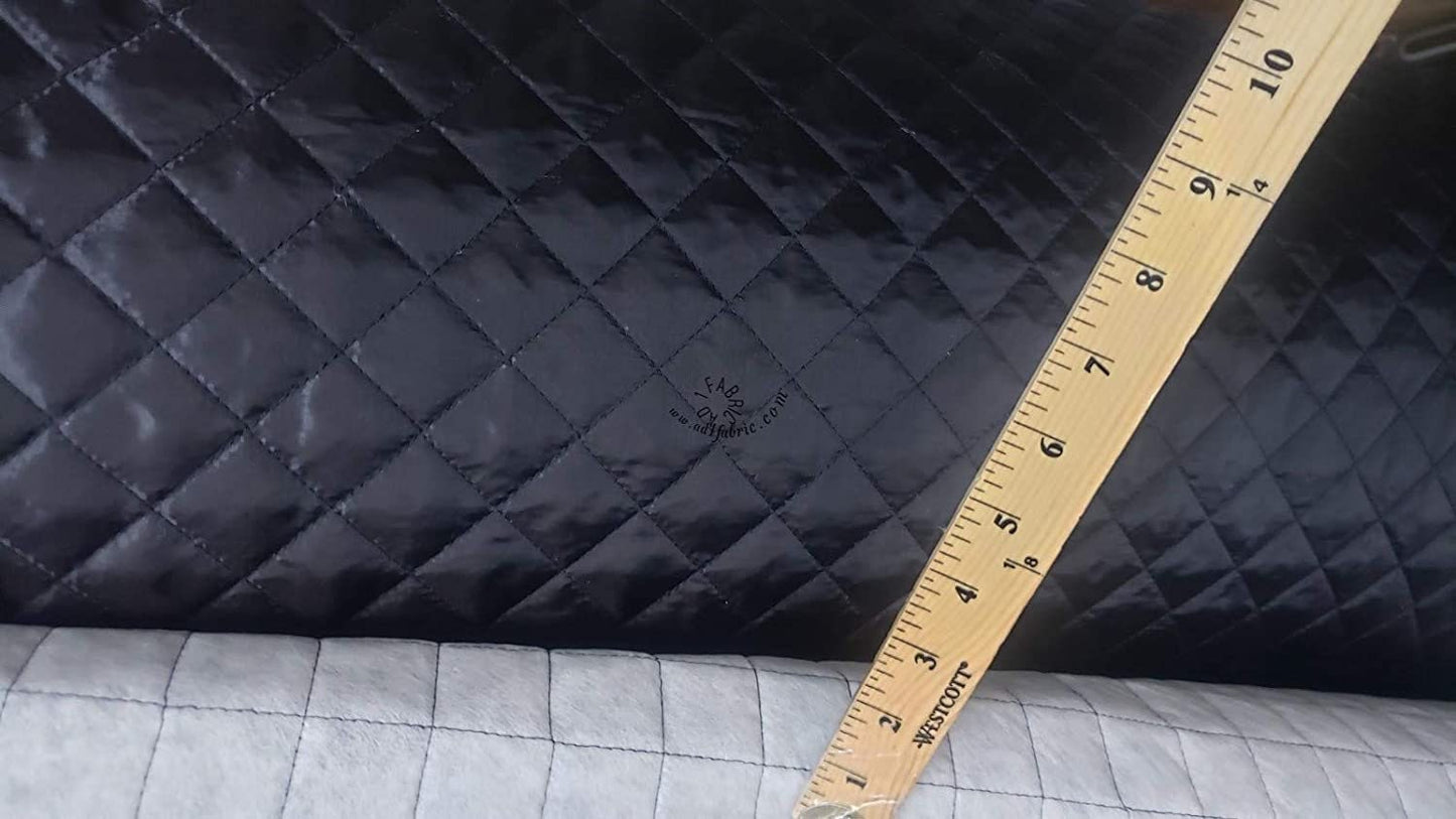 Polyester Quilted Padded Lining Fabric Black