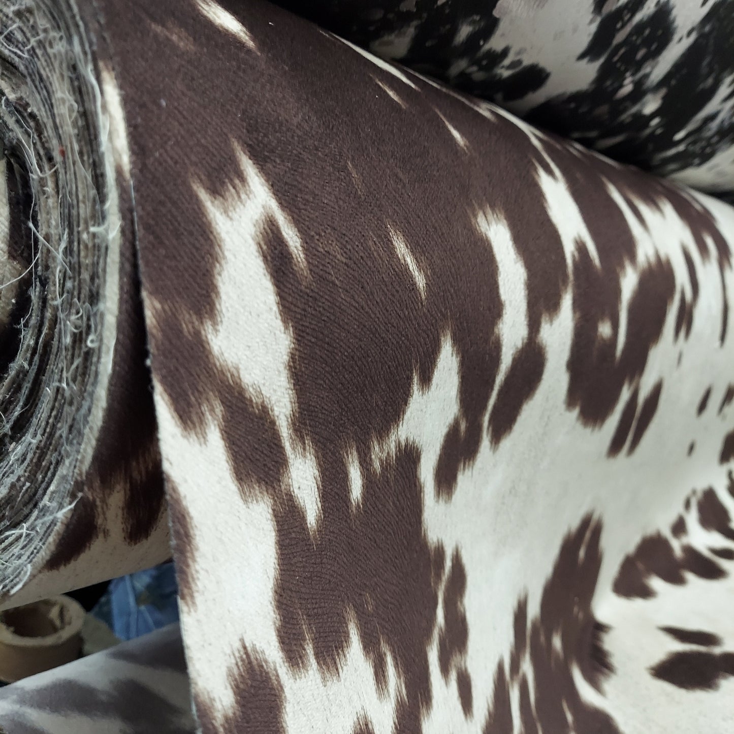 ad cow Print 58 inches fabric Cotton Velvet Upholstery Fabric Per Yard