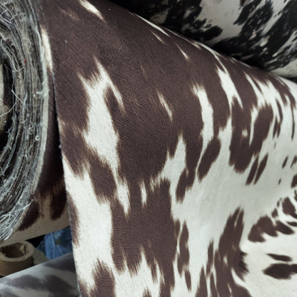 ad cow Print 58 inches fabric Cotton Velvet Upholstery Fabric Per Yard