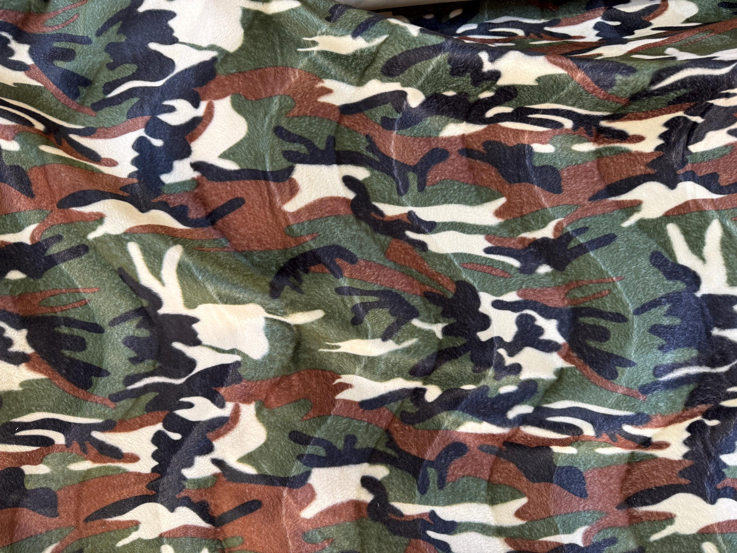 Camouflage print, velboa fabric,  Faux Fake fur Army Camouflage Fabric, 60" Sold by the Yard
